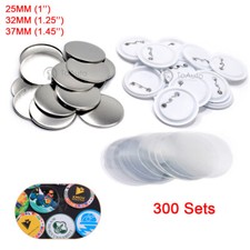 300 Sets Badge Supplies Parts Plastic for Button Maker Machine 1'' 1.25'' 1.45''