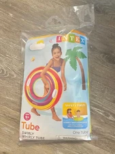 NEW Swim Ring Swirly Whirly Pool Tube Kids 9+ Years INTEX 36-inch