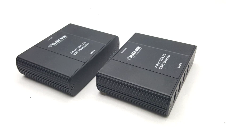 Black Box USB 2.0 Extender 4 Port CAT5 - 2 x Network (RJ-45) - 4 x USB - 328.08 - Image 4 of 4