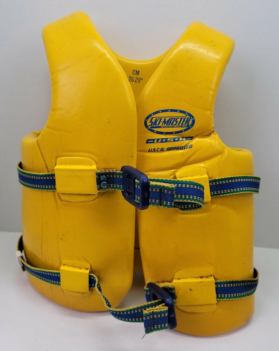 Vintage Ski Master Life Vest Jacket Floatation Boating Water Skiing Size 26