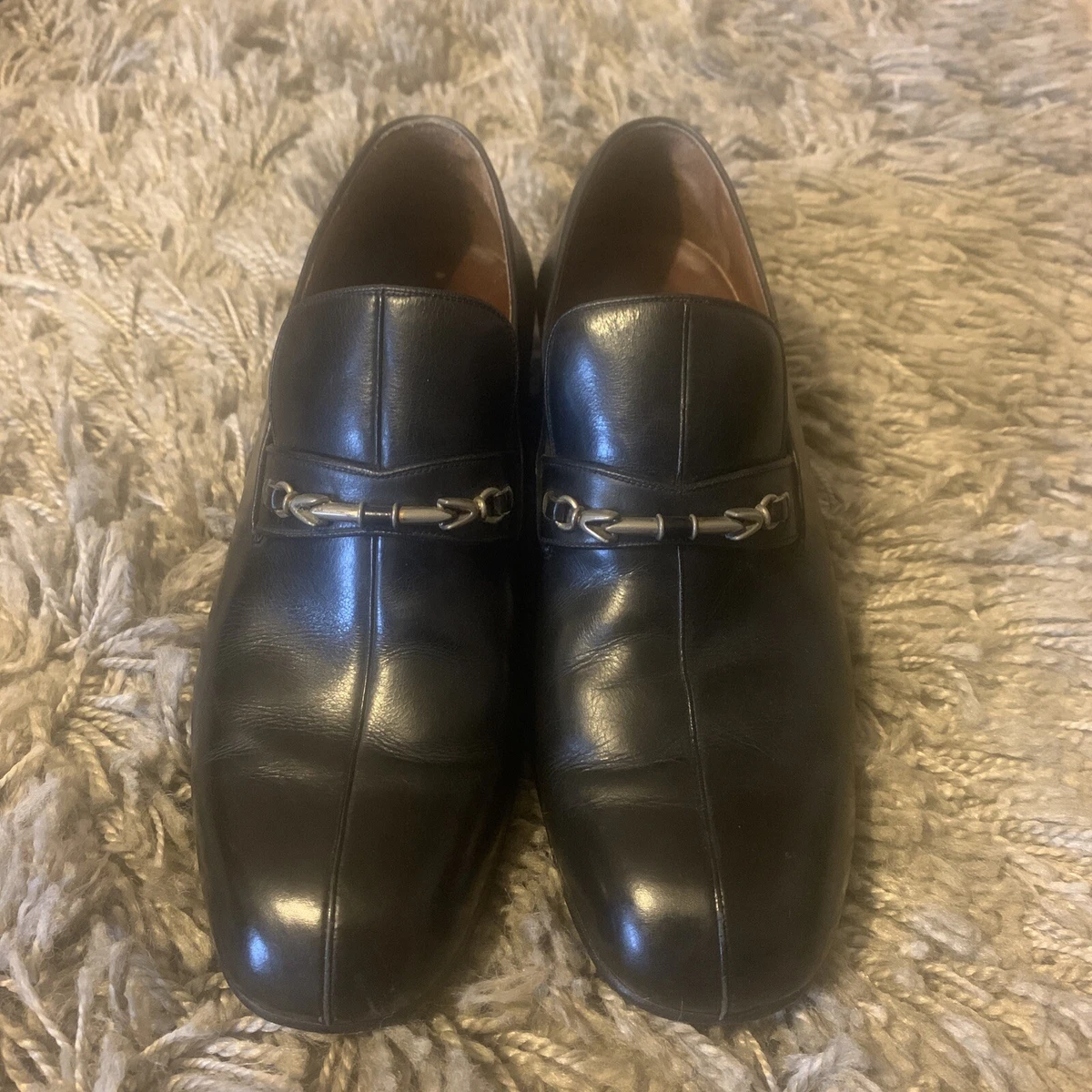 RUSSELL BROMLEY MEN S SIZE UK 6 5 BLACK LEATHER PULL ON SMART