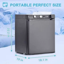 3-Way Propane Refrigerator 1.4 cu ft 3 Way Caravan RV Camper Gas Fridge 110V LPG