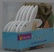 Easter Cottondale 72 in Wood Bunny's Carrot's Garland Decor Decoration NIB
