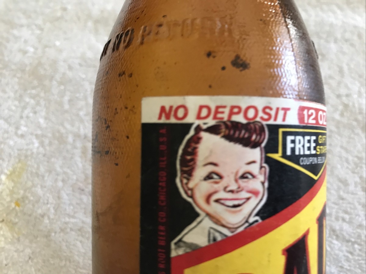 DAD's ROOT BEER NO DEPOSIT VINTAGE 12 oz. PAPER LABEL BOTTLE | eBay
