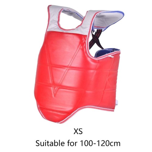 Karate Chest Guard Sanda Martial Arts Taekwondo Reversible Chest Protector - Picture 7 of 47