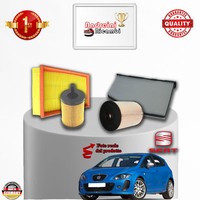 Set Service 4 Filter Seat Leon II 2.0 Tdi Fr 125KW 170CV Von 2006->
