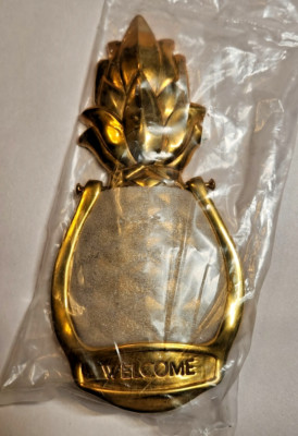 AVON Vintage Solid Brass Pineapple Hospitality Door Knocker 7 inch Sealed NIP