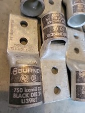 (9) Burndy 750 KCMIL Crimp On Termination Lugs