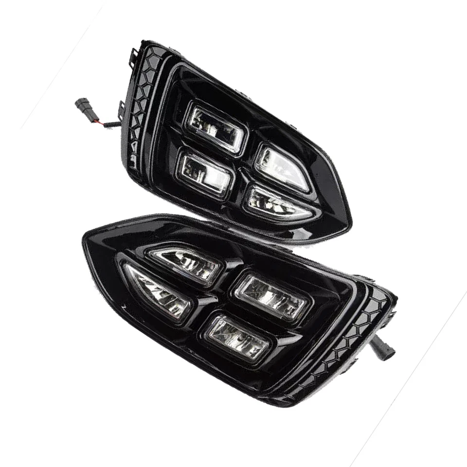 For Hyundai Accent 2Pcs Front Bumper Fog Lamp Modified LED Light DRL 2018-2022 Foto 4 de 4