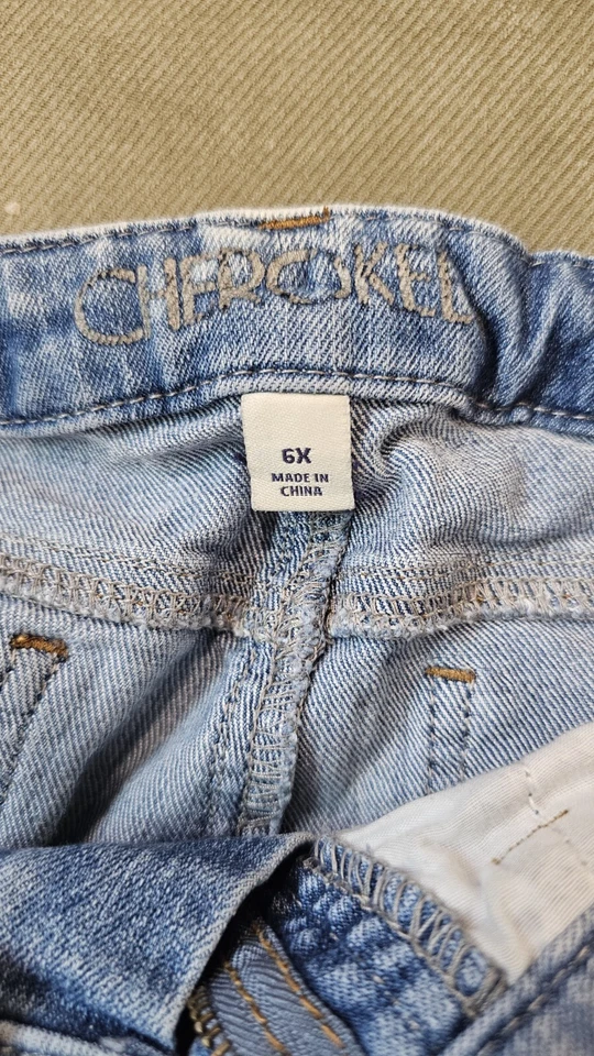 Jeans florales súper ajustados Cherokee, 6x para niña Foto 3 de 3