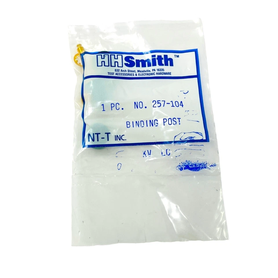 Abbatron HH Smith 257-104 poste de encadernação isolado latão banhado a ouro, verde - Imagem 3 de 3