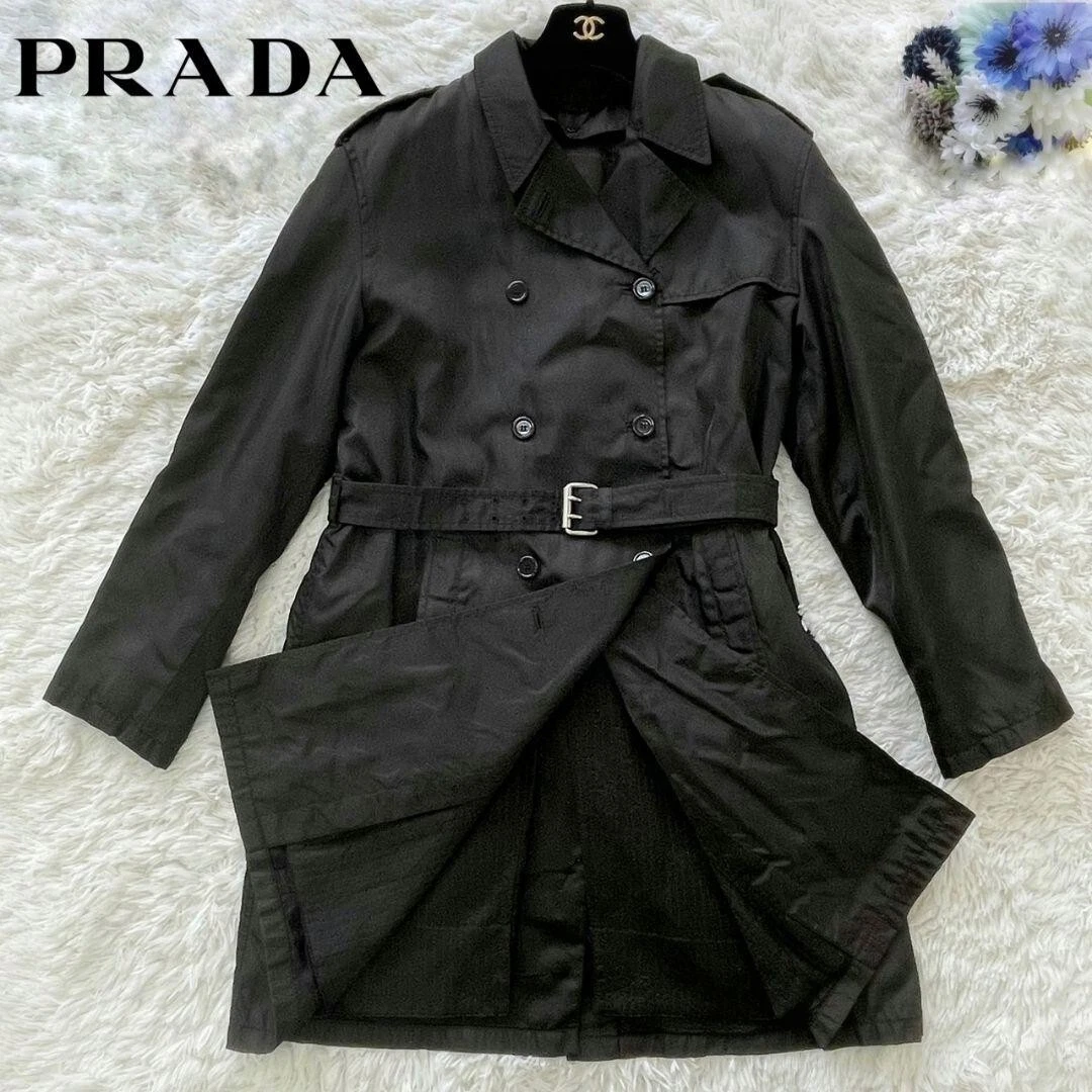 Prada trench cheap coat