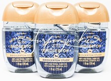 Bath  Body Works Pocketbac Hand Gel Antibacterial Bridgerton Study Blue 3 Piece