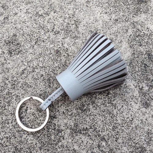 Real Leather Tassel Fringe Keychain Key Chain Women Bag Charm Backpack Pendant - Picture 17 of 25