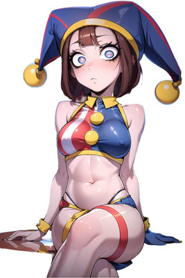 Pomni The Amazing Digital Circus Weatherproof Anime Sticker 6'' Car Decal