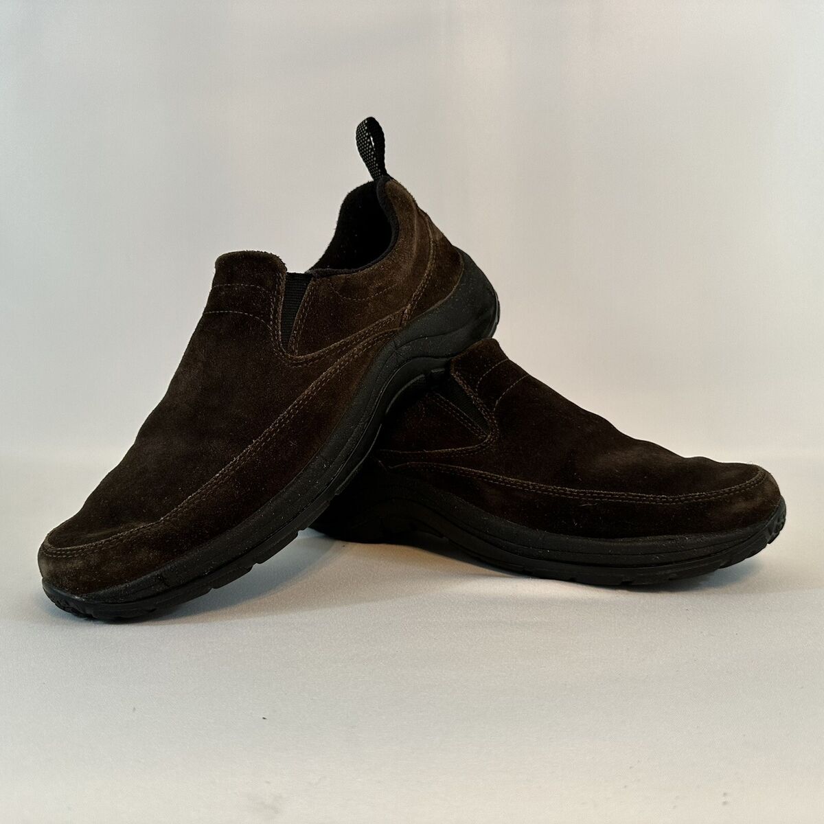 L.L. Bean Comfort Brown Suede SlipOn Moc Loafers Men Shoes L.L. Bean Comfort Brown Suede SlipOn Moc Loafers Men Shoes