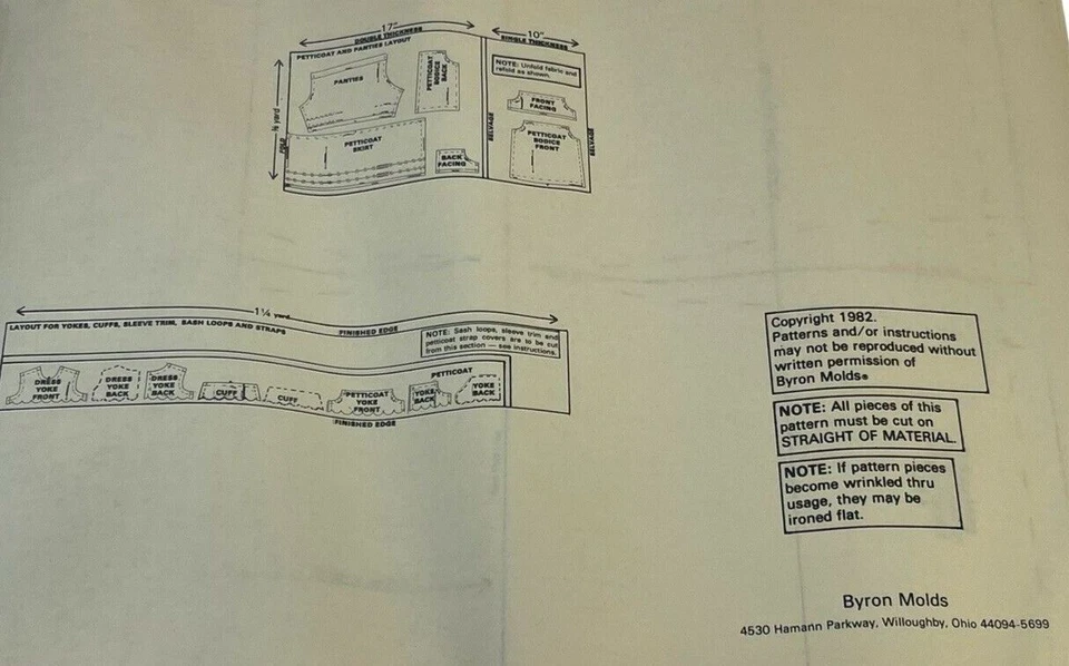 Patrones de muñecas Byron 1982 BY-74 Gail Karen se adapta a muñecas de 19" - ORIGINAL-RARO-DE COLECCIÓN Foto 4 de 4