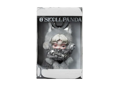 SKULLPANDA XG Plush Doll Pendant Japan Exclusive SKULLPANDA POP UP SHOP Silver