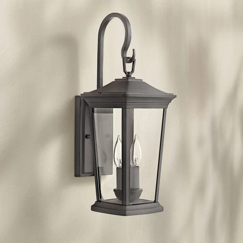 Hinkley Bromley 20" High Museum Black Outdoor Lantern Wall Light - Picture 1 of 10