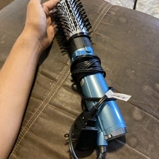 BaByliss PRO Nano Titanium Rotating Hot Air Brush Blue BABNT178 Tested