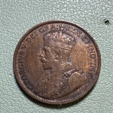 1918 CANADA LARGE CENT King George V Better Condition 1 Penny