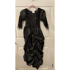 NWOT Girls Black Witches Halloween Hoop Skirt Dress Costume, Medium/Large 10-14