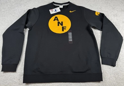 Iowa Hawkeyes Football ANF America Needs Farmers Logo Crew Pullover Sweatshirt M