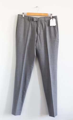 Sandro, NWT Sandro Paris Light Grey Wool Berkeley Trousers