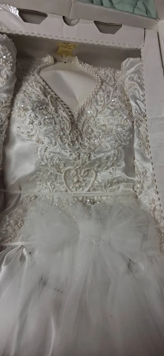Full-Length Long Sleeve Mermaid & Trumpet Wedding Dresses for sale | eBay