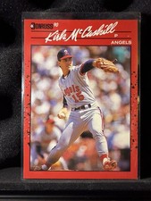 Donruss 1991 Kirk McCaskill #637 Base Set Los Angeles Angels MLB Baseball error