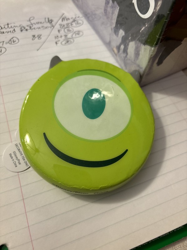 Disney Parks Mike Wazowski Monsters Inc Emoji Ornament New With Tags!