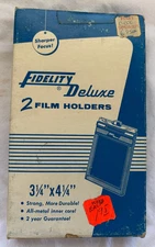 Box of 2 Fidelity Deluxe Film Holders 3.25 x 4.25 New in Original Box