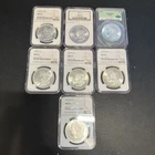 Graded Morgan Silver Dollar Lot  7 Coins