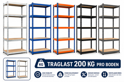 Schwerlastregal Metallregal Steckregal Regal Kellerregal1000 kg Werkstattregal