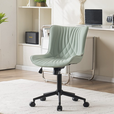#ad Office Chair Armless Desk with Wheels Home Computer Task Chairs Modern Faux $259.58