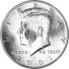 2001 P Kennedy Half Dollar Uncirculated from Mint Set