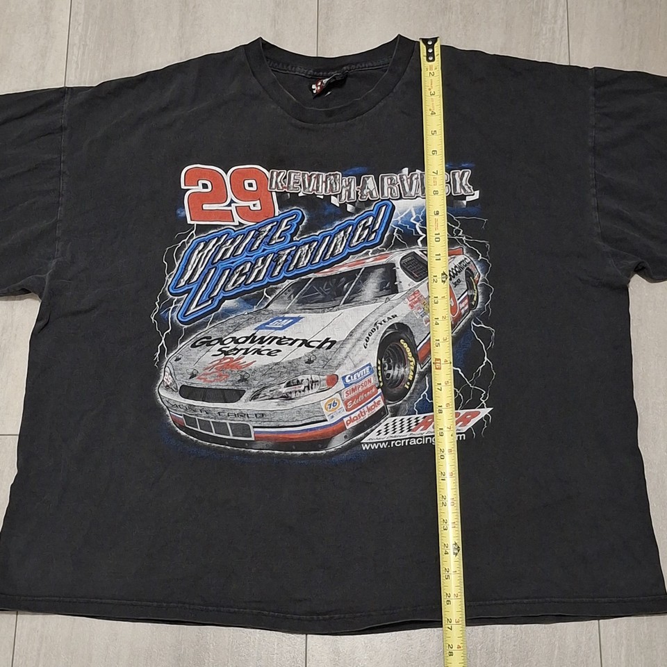 Vintage Kevin Harvick NASCAR White Lightning Racing Shirt Men’s XL | eBay