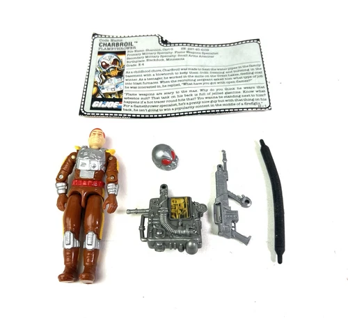 1988 CHARBROIL v1 Vintage Hasbro GI Joe Figure Loose Complete w/ File Card