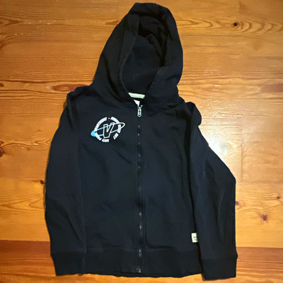 Vingino Jungen Hoodie mit Kapuze Logo schwarz Reißverschluss Gr. 152