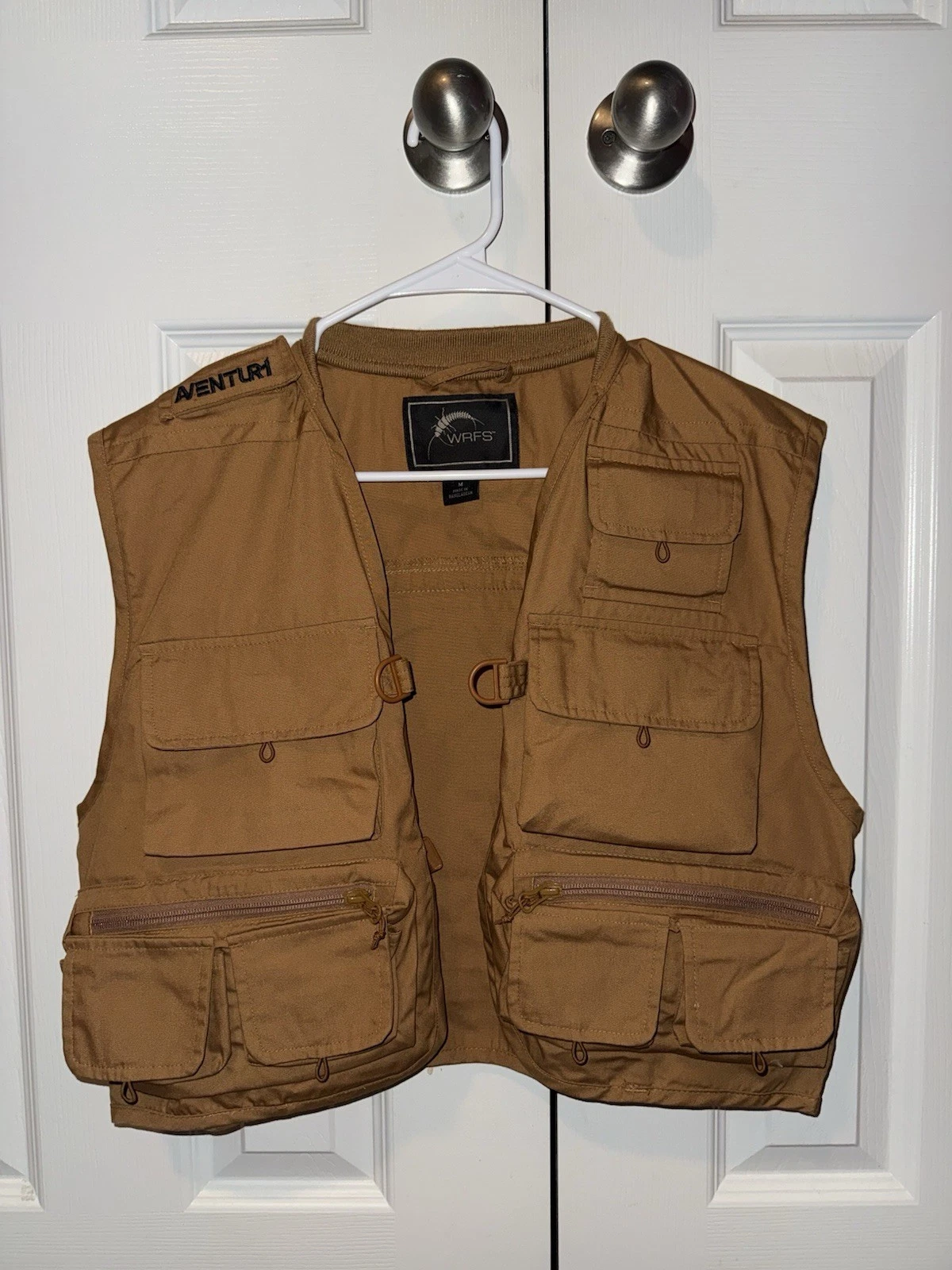 WRFM Men’s Fishing Vest Khaki Size M with Pockets Fishing Gear