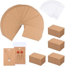 Earring Display Cards 3.5 x 2.4 in with Packaging Bags Jewelry Display Tags