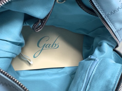 Gabs Tasche Schultertasche blau türkis Patchwork Leder groß wandelbar - Bild 19 von 24