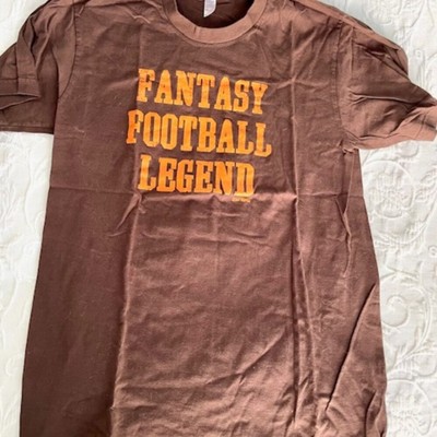 Solid Threads Fantasy Football Legend Brown Orange T-Shirt Size Medium