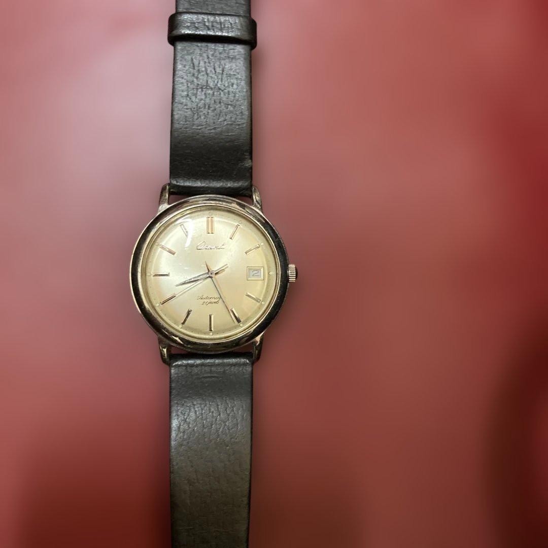 ORIENT Gold Dial Automatic Hand-Wind Leather Stra… - image 1