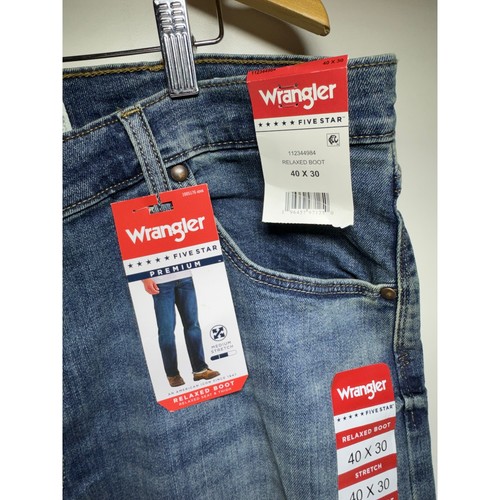Wrangler Men’s Relaxed Boot Denim 40X30 Jeans Western Cowboy Rodeo New With Tags - Picture 3 of 8