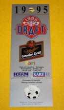 Minnesota Vikings 1995 Draft Party Ticket | Korey Stringer Orlando Thomas