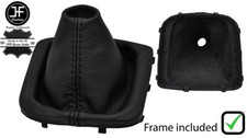 SCHWARZ NAHT LEDER HANDBUCH SCHALTSACK + KUNSTSTOFFRAHME F?R HYUNDAI I40 11-18