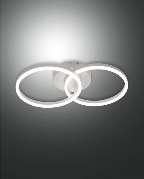Fabas Luce Led Wandleuchte Giotto 110X530Mm 36W Warmweiß Weiß Dimmbar-image