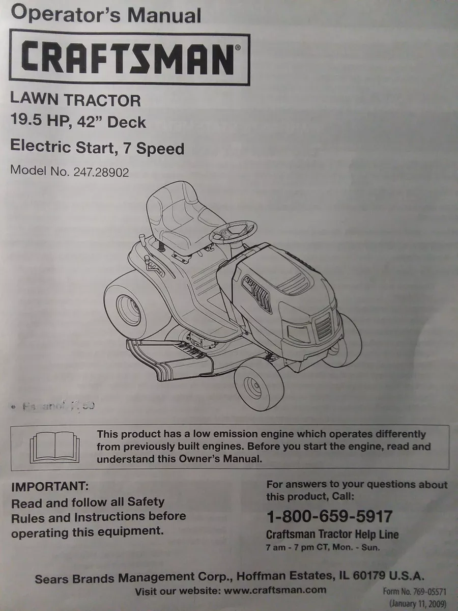 Craftsman riding mower engine parts sales