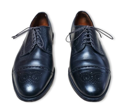 Allen Edmonds Sanford Black Leather Cap-Toe Derby Dress  display picture 1